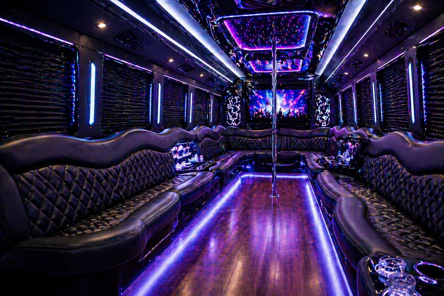 Luxury Party Bus Rental in Houston